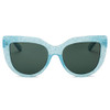 Women's Round Cat Eye Oversized 100% UV Sunglasses 3 colors