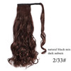 Ombre 22inches Vigorous Corn Wavy Long Ponytail Wrap on Clip Hair Extensions