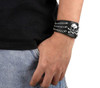 Skull Bracelet <br/> Skull and Crossbones (leather) Skull Bracelet <br/> Skull and Crossbones (leather)