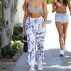 Tie Dye Gray Camo Harem High Waist Sweatpants
