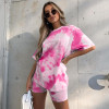 Tie Dye Printed Short Sleeve Oversized Tshirt