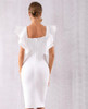 Women Black/White Sexy Ruffles Butterfly Sleeve Club Celebrity Runway Bodycon Bandage Dress Women Black/White Sexy Ruffles Butterfly Sleeve Club Celebrity Runway Bodycon Bandage Dress