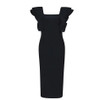 Women Black/White Sexy Ruffles Butterfly Sleeve Club Celebrity Runway Bodycon Bandage Dress Women Black/White Sexy Ruffles Butterfly Sleeve Club Celebrity Runway Bodycon Bandage Dress