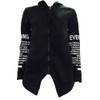 Women's printed hooded sweatshirt with front zipper