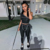 New wakanda Women Workout Crop Top And Leggings Sets