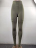Army Green Slim High Waisted Quick Dry Workout Leggings for Women