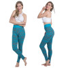 High Waist Elastic  Print Stretched Camouflage Army green workout Leggings