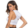 Hooded Backless Workout Tops for Women