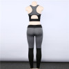 Padded Gym Slim Running Leggings+Tops Set  For Women Yoga Set