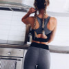 Padded Gym Slim Running Leggings+Tops Set  For Women Yoga Set