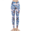 Women Angel Print Push Up High Waist Sport Workout Leggings