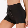 Black Lacy Sexy Bottom High Waist Sport Fitness Quick Dry Short