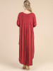 Casual Solid Color Split-side Maxi Dress
