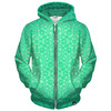 GREEN COSMIC STARGRID ZIP UP HOODIE