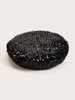Sequin Decor Beret Hat