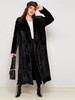Plus Waterfall Double Button Teddy Coat