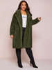 Plus Notch Collar Teddy Coat