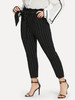 Plus Striped Self Tie Waist Pants