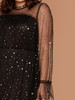 Plus Frill Trim Star Mesh Overlay Dress