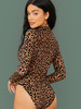 Mock-Neck Leopard Bodysuit