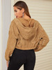 Zip Up Hooded Corduroy Jacket