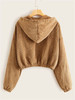 Zip Up Hooded Corduroy Jacket
