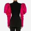 Women's Notched Blazer Puff Long Sleeve Blazer