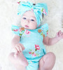 Newborn Cute ruffles Floral Romper+headband Baby Girls Floral backless Romper One-piece Sunsuit Headband Clothes Set