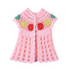 Newborn Baby Girls Waistcoat European Hollowed-Out Handmade Knitted Cardigan Tops Pink Pearl Vest Newborn Spring Clothes