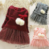 Newborn Baby Girls Princess Dress Knit Sweater Tops Lace Bowknot Dresses Clothing 0-24M Newborn Baby Girls Princess Dress Knit Sweater Tops Lace Bowknot Dresses Clothing 0-24M