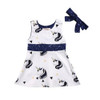 Newborn Baby Girls Dress Cute Unicorn Princess Dress Baby Girls Party Wedding Dress+Headband Set