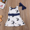 Newborn Baby Girls Dress Cute Unicorn Princess Dress Baby Girls Party Wedding Dress+Headband Set