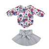 Newborn Baby Girls Clothes Sets Long Sleeve Floral Clothes bowknot Skirt Outfit Set Clothing Set Baby Girl 0-24M