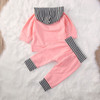 Newborn Baby Girls Clothes Set Cotton Long Sleeve Hooded Coat Tops Hoodies Flower Pants 2Pcs Baby Girl Clothing Outfits Set