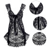 2pcs Sexy Women Lady Lace Lingerie Babydoll Chemise Dress Ladies Sleepwear Set