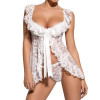 2pcs Sexy Women Lady Lace Lingerie Babydoll Chemise Dress Ladies Sleepwear Set