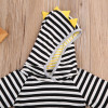 2PCS Set Newborn Baby Striped Clothes 2017 Autumn Long Sleeve Hooded Sweatshirt Tops+Pant Outfit Toddler Kids Clothing Tracksuit