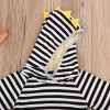 2PCS Set Newborn Baby Striped Clothes 2017 Autumn Long Sleeve Hooded Sweatshirt Tops+Pant Outfit Toddler Kids Clothing Tracksuit