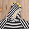 2PCS Set Newborn Baby Striped Clothes 2017 Autumn Long Sleeve Hooded Sweatshirt Tops+Pant Outfit Toddler Kids Clothing Tracksuit