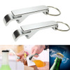2pcs Portable Aluminum Alloy Key Ring Keychain Bottle Opener Beer Opener E2S