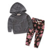 2pcs Newborn Infant Baby Girls Clothes Long Sleeve Hooded Shirt Coat Tops+Floral Pants Outfits Bebek Clothing Set 2pcs Newborn Infant Baby Girls Clothes Long Sleeve Hooded Shirt Coat Tops+Floral Pants Outfits Bebek Clothing Set