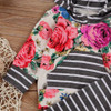 2pcs Newborn Baby Girls Clothes Sets Hooded T-shirt Tops Long Sleeve Hooded Striped Flower Pants Outfits Set Clothing