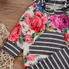 2pcs Newborn Baby Girls Clothes Sets Hooded T-shirt Tops Long Sleeve Hooded Striped Flower Pants Outfits Set Clothing