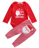 2Pcs Newborn Baby Girls Boys Christmas Clothes Santa Claus Romper +Pants Outfits Long Sleeve Kids Boy Girl Clothes 0-18M