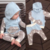 2Pcs Newborn Baby Girls Boys Clothes Set Long Sleeve Hooded Coat Tops Deer Pants Baby Boy Outfits Set