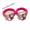 2PCS Girls Cartoon Hair Accessories Elsa Anna Princess Hair bands Acrylic Hair rope Hair ring Children Head wear Party Gifts