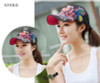 2Pcs Fashion Women Baseball Caps Summer 5 Panel Cap Adjustable Casual Snapbacks Caps Floral Embroidery Baseball Hat Casquette