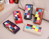Qianxilu Brand Fashion Women Wallet Genuine Leather Patchwork Purse Female Long Design 2016