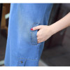 QAZXSW Spring Summer Denim Dress For Women 2018 Harajuku Jeans Dress With Button Slip Plus Size Sarafans Vestidos Feminino HB065