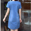 QAZXSW Spring Summer Denim Dress For Women 2018 Harajuku Jeans Dress With Button Slip Plus Size Sarafans Vestidos Feminino HB065